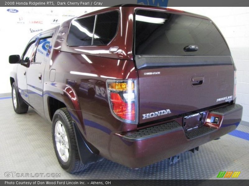 Dark Cherry Pearl / Gray 2008 Honda Ridgeline RTS