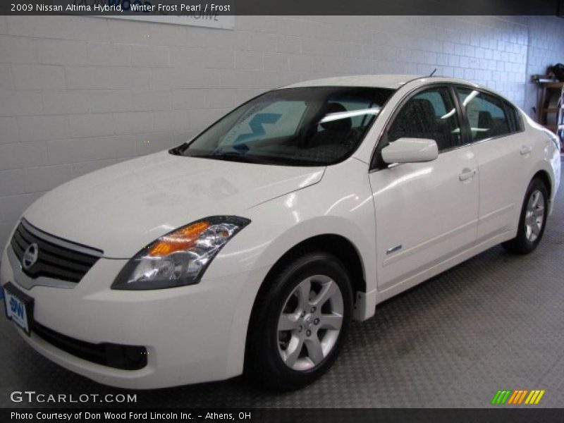 Winter Frost Pearl / Frost 2009 Nissan Altima Hybrid