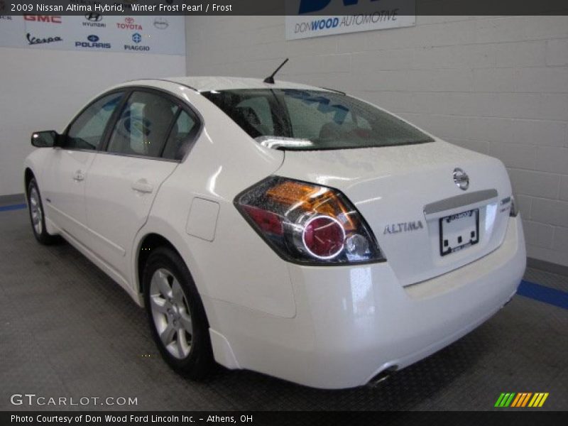Winter Frost Pearl / Frost 2009 Nissan Altima Hybrid