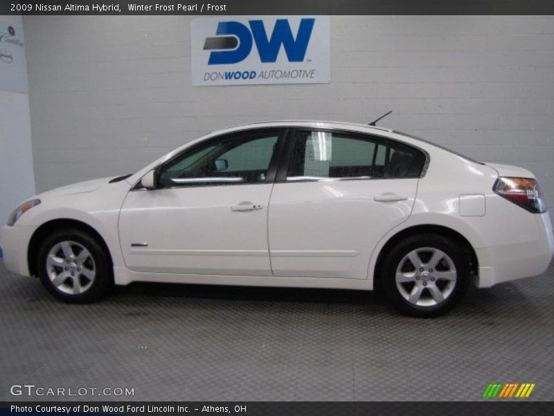 Winter Frost Pearl / Frost 2009 Nissan Altima Hybrid