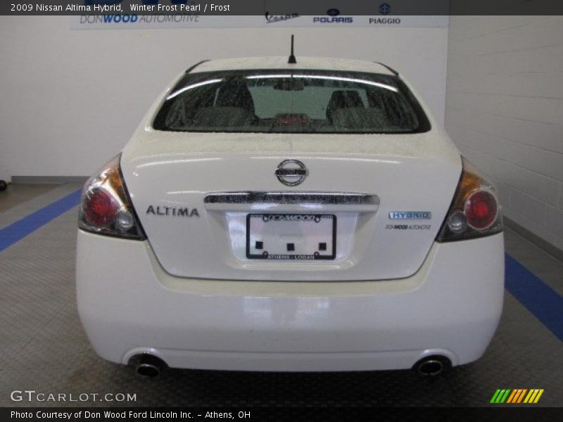 Winter Frost Pearl / Frost 2009 Nissan Altima Hybrid