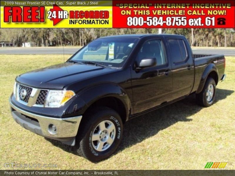 Super Black / Steel 2009 Nissan Frontier SE Crew Cab