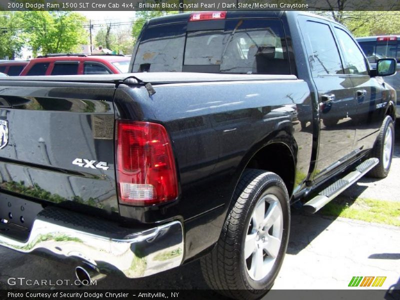 Brilliant Black Crystal Pearl / Dark Slate/Medium Graystone 2009 Dodge Ram 1500 SLT Crew Cab 4x4