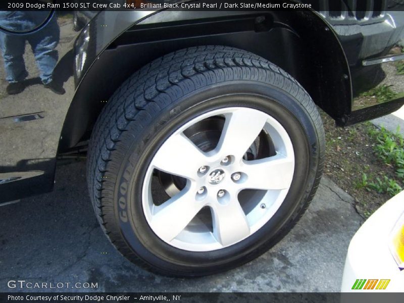 Brilliant Black Crystal Pearl / Dark Slate/Medium Graystone 2009 Dodge Ram 1500 SLT Crew Cab 4x4