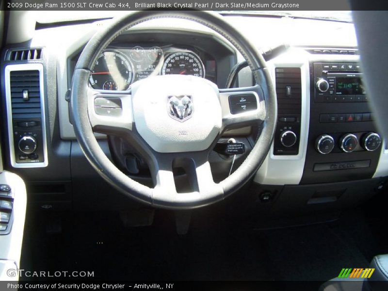 Brilliant Black Crystal Pearl / Dark Slate/Medium Graystone 2009 Dodge Ram 1500 SLT Crew Cab 4x4