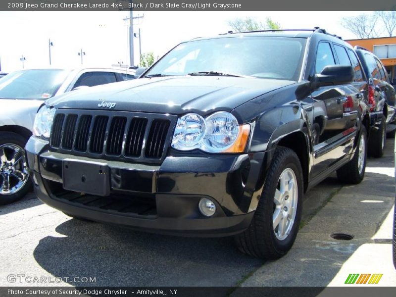 Black / Dark Slate Gray/Light Graystone 2008 Jeep Grand Cherokee Laredo 4x4