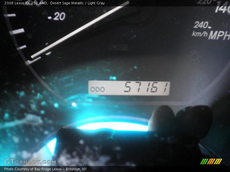 Desert Sage Metallic / Light Gray 2008 Lexus RX 350 AWD
