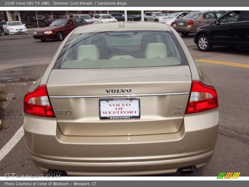 Shimmer Gold Metallic / Sandstone Beige 2008 Volvo S80 T6 AWD