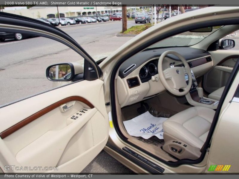 Shimmer Gold Metallic / Sandstone Beige 2008 Volvo S80 T6 AWD