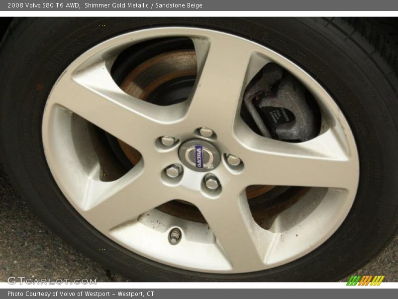 Shimmer Gold Metallic / Sandstone Beige 2008 Volvo S80 T6 AWD
