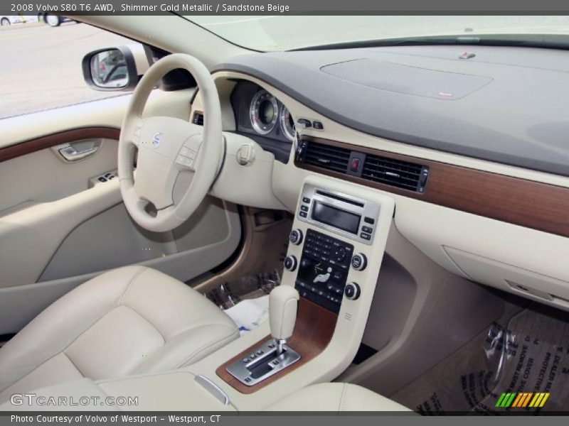 Shimmer Gold Metallic / Sandstone Beige 2008 Volvo S80 T6 AWD