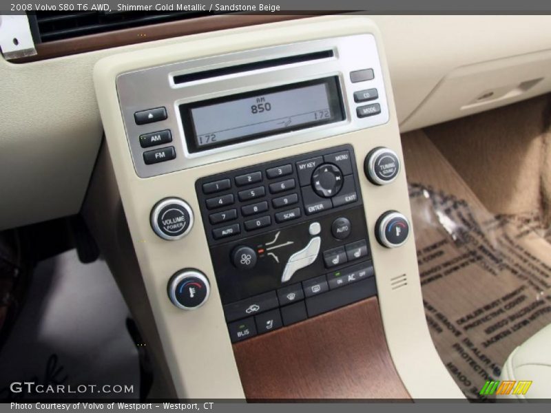 Shimmer Gold Metallic / Sandstone Beige 2008 Volvo S80 T6 AWD