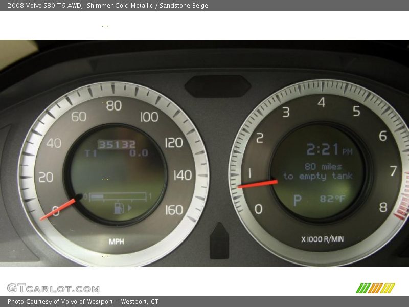 Shimmer Gold Metallic / Sandstone Beige 2008 Volvo S80 T6 AWD