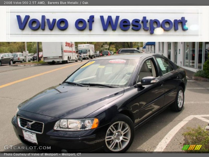 Barents Blue Metallic / Oak 2008 Volvo S60 2.5T AWD