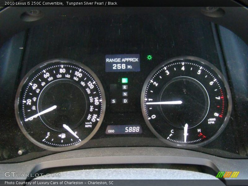 Tungsten Silver Pearl / Black 2010 Lexus IS 250C Convertible