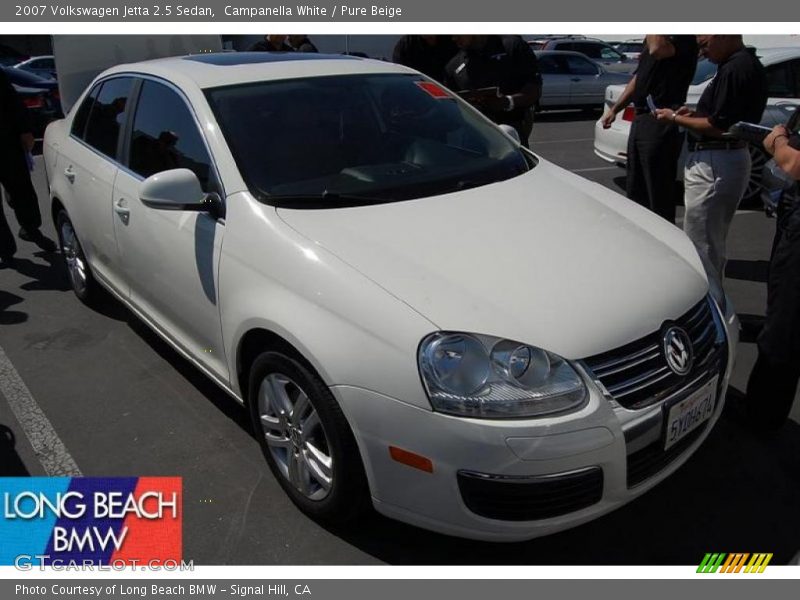 Campanella White / Pure Beige 2007 Volkswagen Jetta 2.5 Sedan
