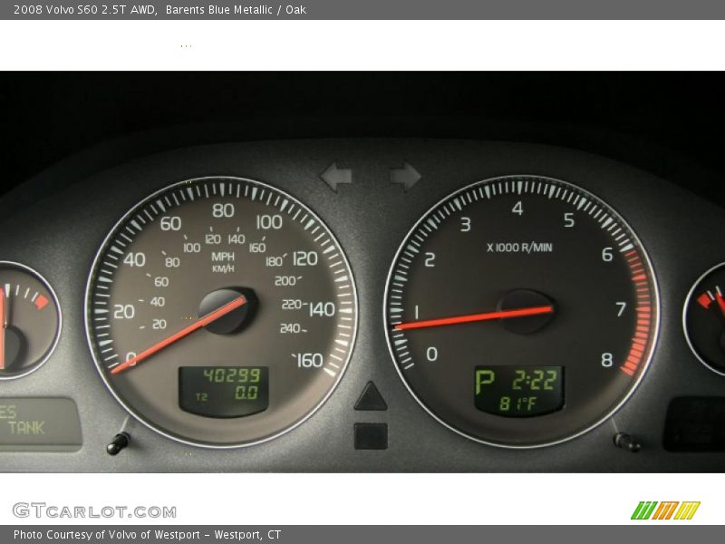  2008 S60 2.5T AWD 2.5T AWD Gauges