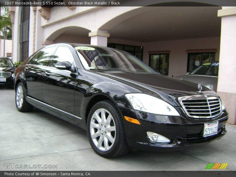 Obsidian Black Metallic / Black 2007 Mercedes-Benz S 550 Sedan