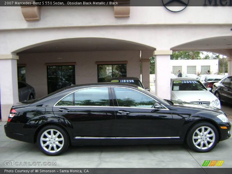 Obsidian Black Metallic / Black 2007 Mercedes-Benz S 550 Sedan