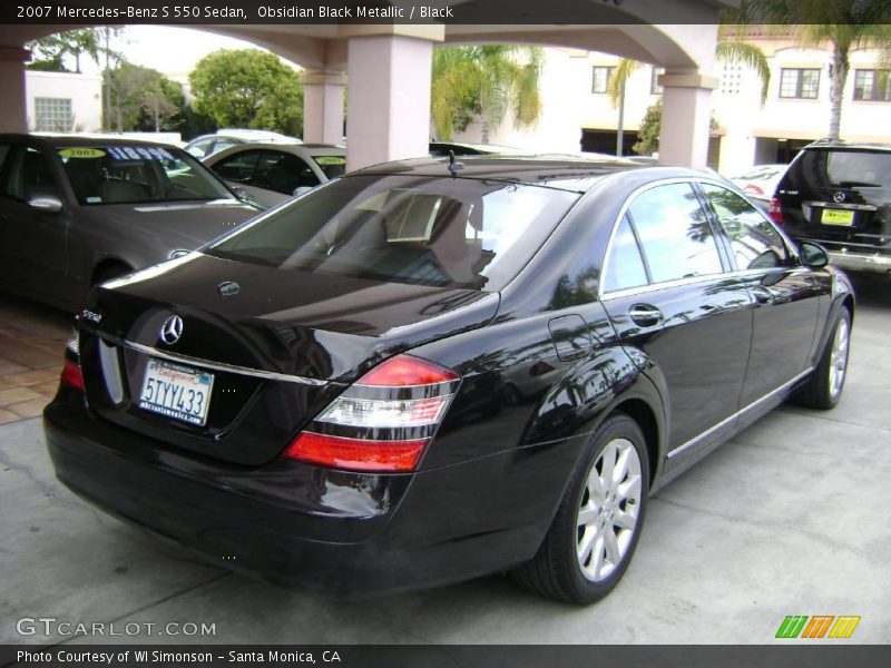 Obsidian Black Metallic / Black 2007 Mercedes-Benz S 550 Sedan