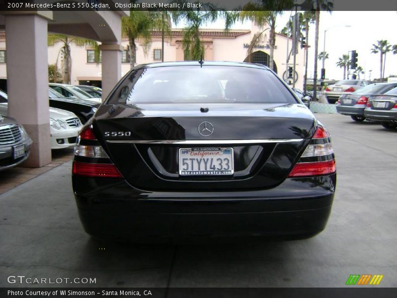 Obsidian Black Metallic / Black 2007 Mercedes-Benz S 550 Sedan