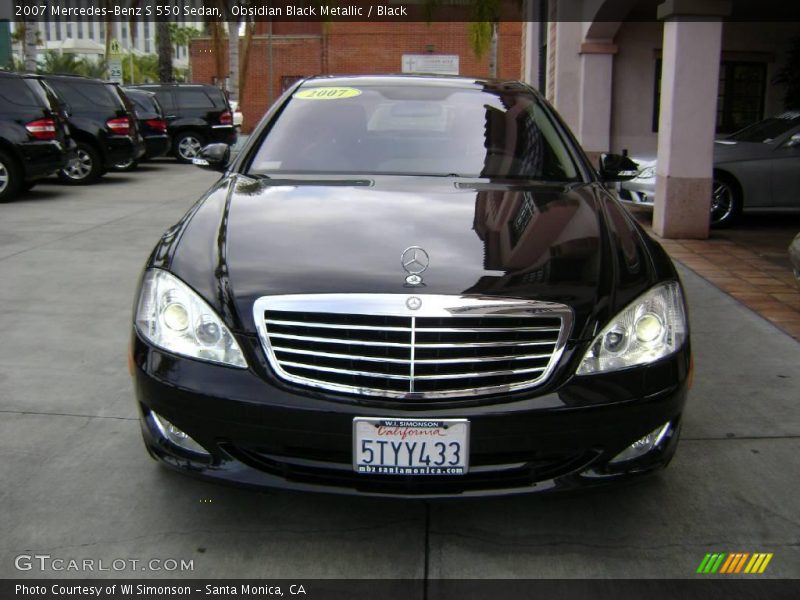 Obsidian Black Metallic / Black 2007 Mercedes-Benz S 550 Sedan
