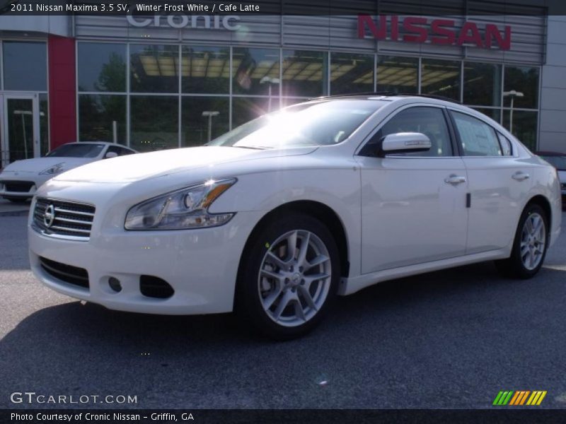 Winter Frost White / Cafe Latte 2011 Nissan Maxima 3.5 SV