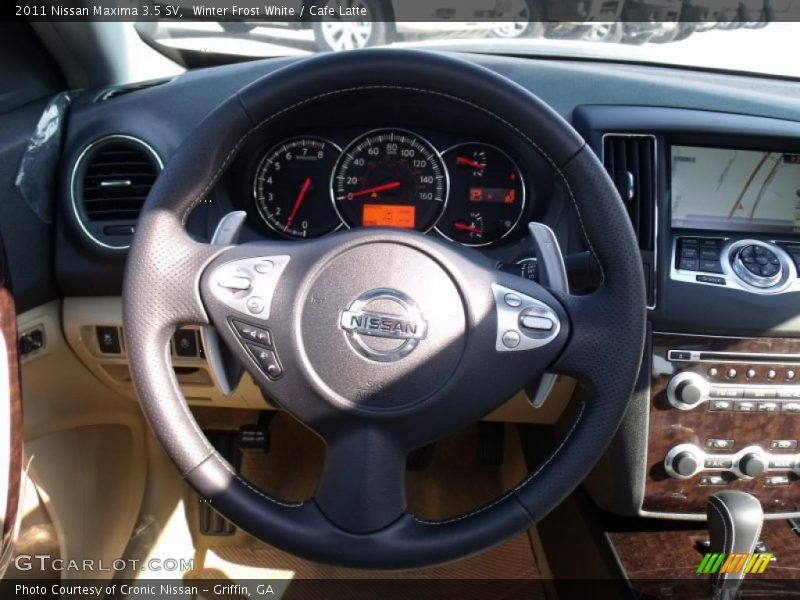 Winter Frost White / Cafe Latte 2011 Nissan Maxima 3.5 SV