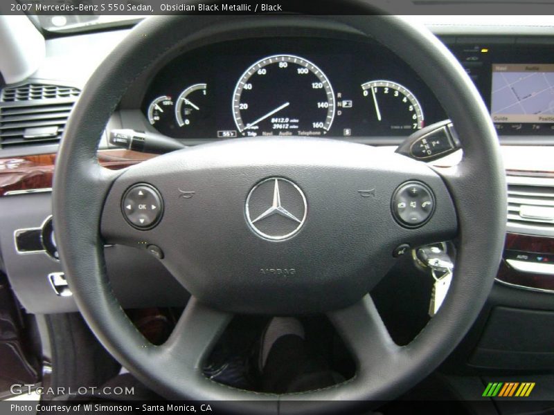 Obsidian Black Metallic / Black 2007 Mercedes-Benz S 550 Sedan