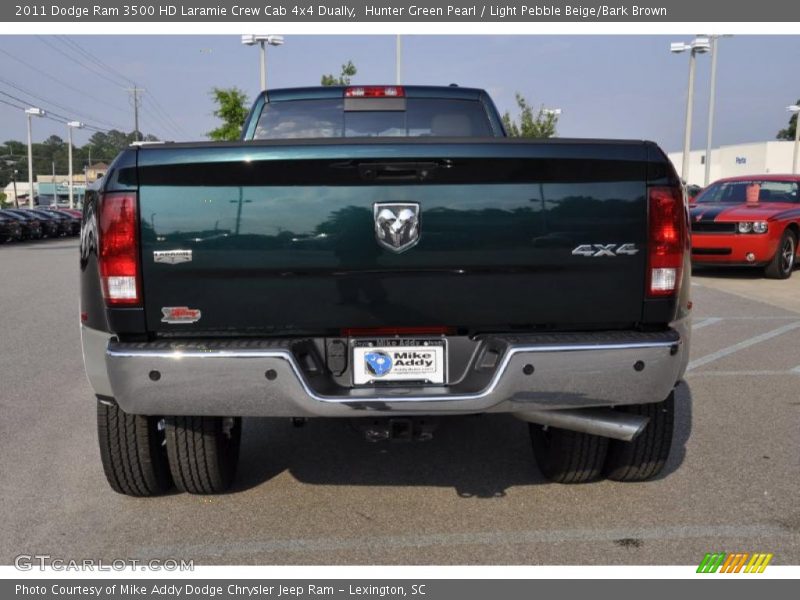 Hunter Green Pearl / Light Pebble Beige/Bark Brown 2011 Dodge Ram 3500 HD Laramie Crew Cab 4x4 Dually