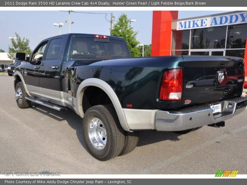Hunter Green Pearl / Light Pebble Beige/Bark Brown 2011 Dodge Ram 3500 HD Laramie Crew Cab 4x4 Dually