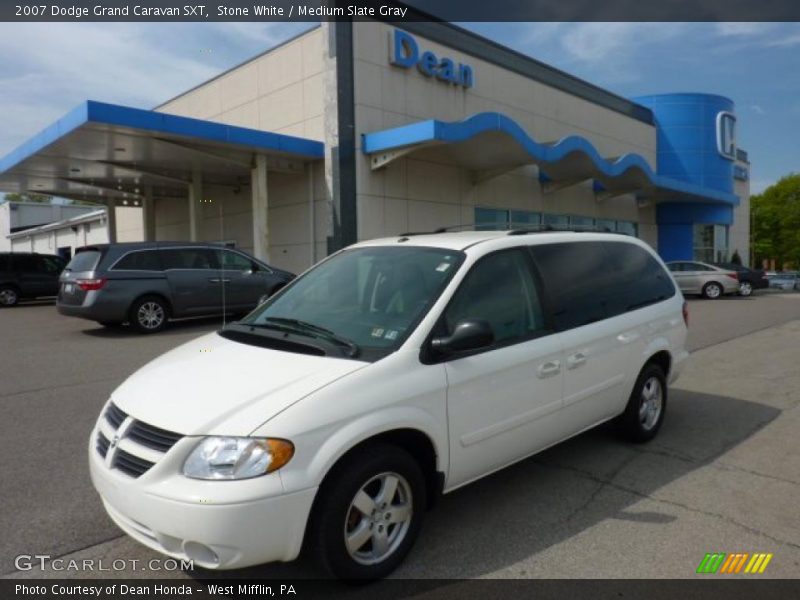 Stone White / Medium Slate Gray 2007 Dodge Grand Caravan SXT