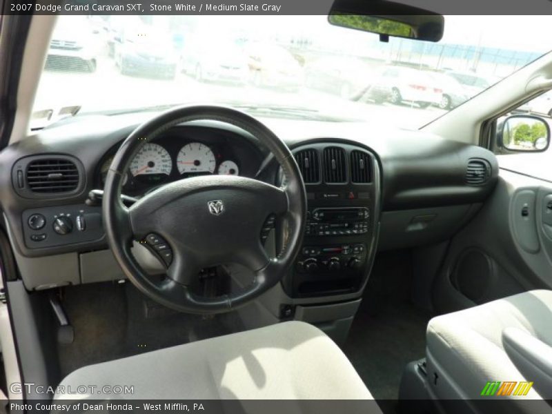 Stone White / Medium Slate Gray 2007 Dodge Grand Caravan SXT