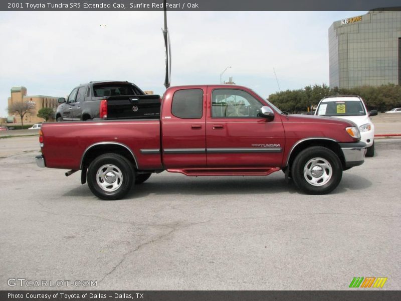 Sunfire Red Pearl / Oak 2001 Toyota Tundra SR5 Extended Cab
