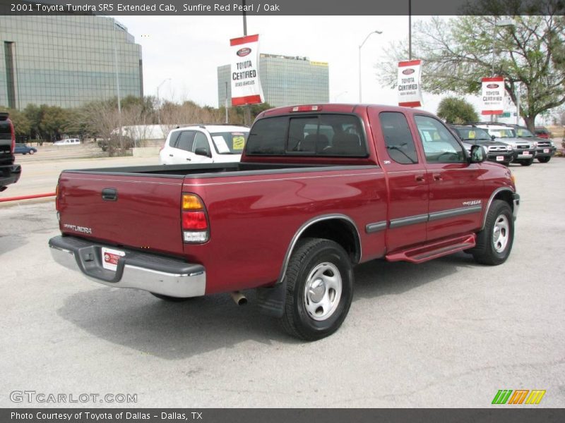 Sunfire Red Pearl / Oak 2001 Toyota Tundra SR5 Extended Cab