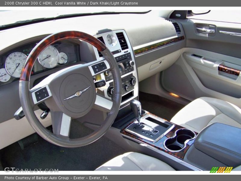 Cool Vanilla White / Dark Khaki/Light Graystone 2008 Chrysler 300 C HEMI