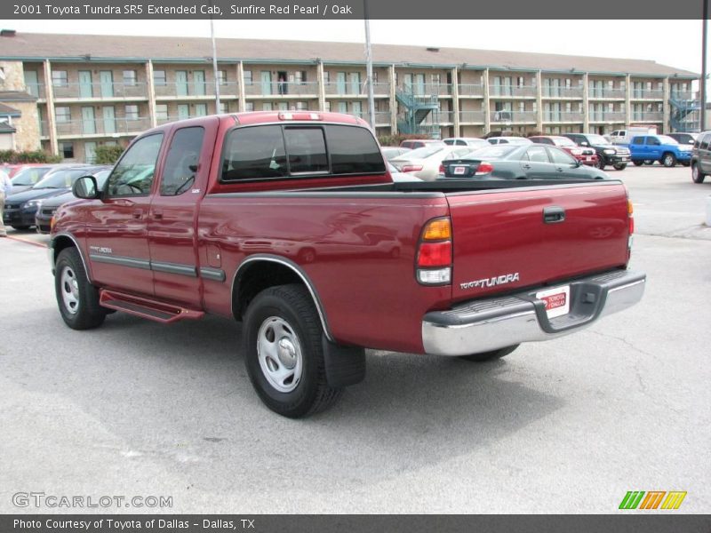 Sunfire Red Pearl / Oak 2001 Toyota Tundra SR5 Extended Cab