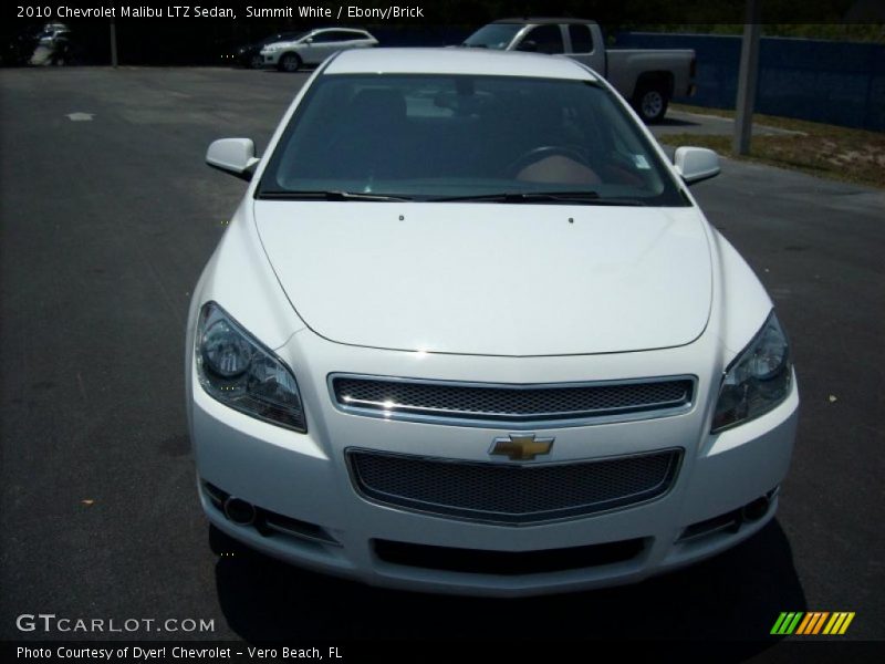 Summit White / Ebony/Brick 2010 Chevrolet Malibu LTZ Sedan