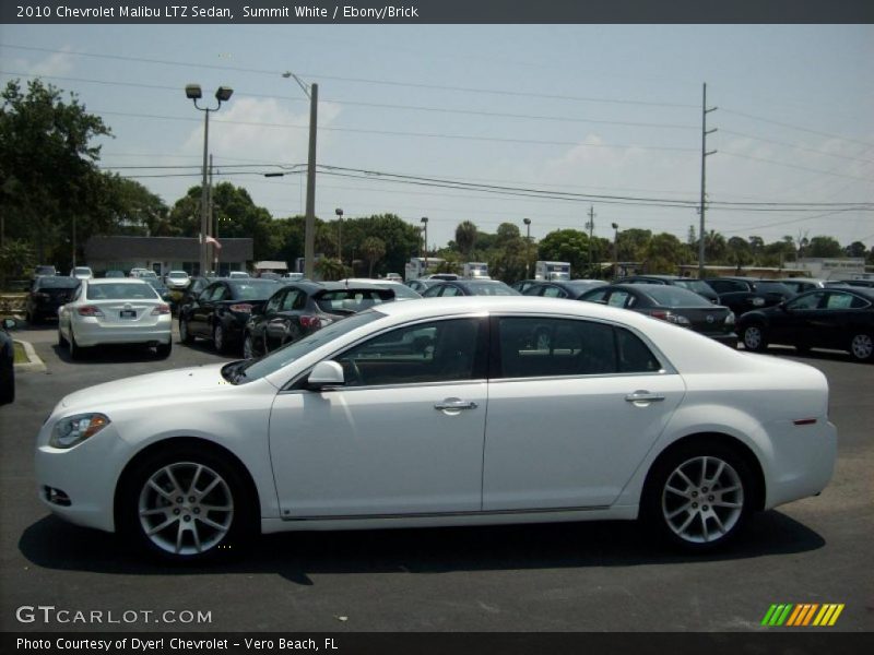Summit White / Ebony/Brick 2010 Chevrolet Malibu LTZ Sedan