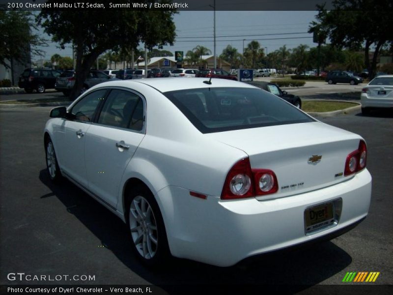 Summit White / Ebony/Brick 2010 Chevrolet Malibu LTZ Sedan
