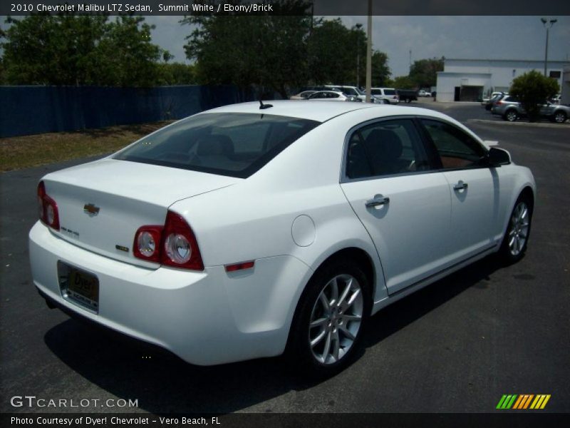 Summit White / Ebony/Brick 2010 Chevrolet Malibu LTZ Sedan