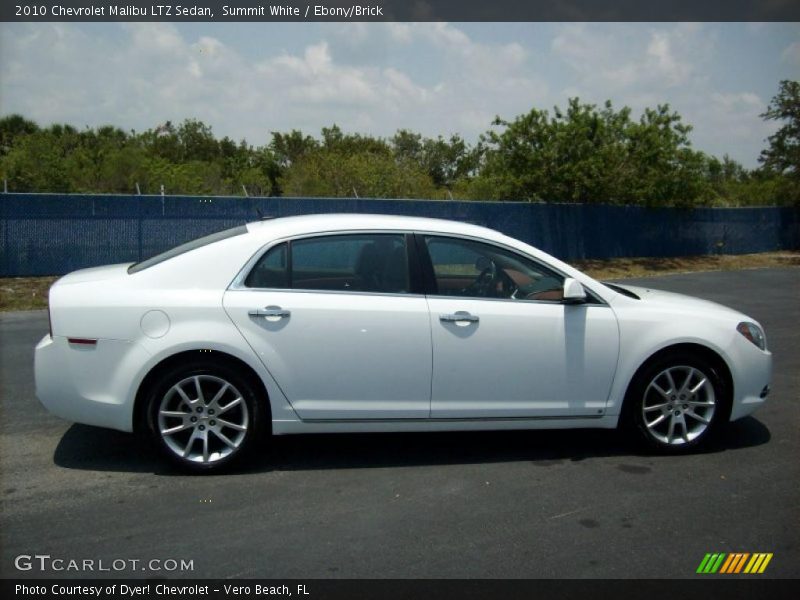 Summit White / Ebony/Brick 2010 Chevrolet Malibu LTZ Sedan