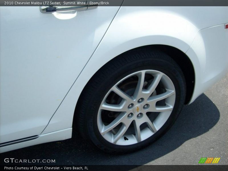 Summit White / Ebony/Brick 2010 Chevrolet Malibu LTZ Sedan