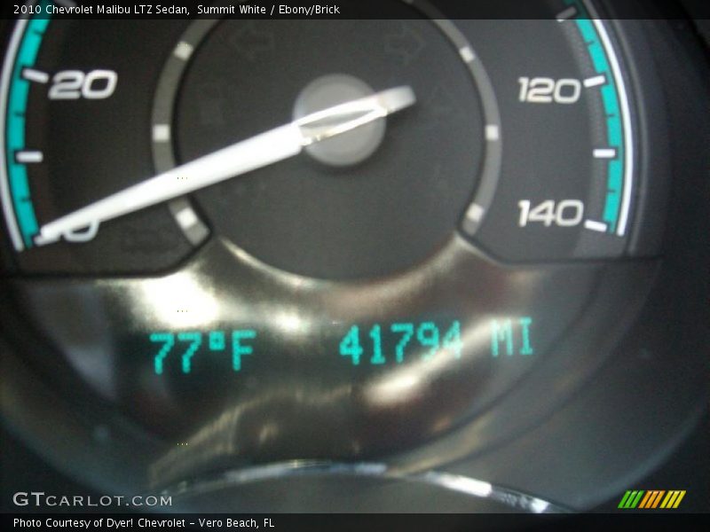 Summit White / Ebony/Brick 2010 Chevrolet Malibu LTZ Sedan