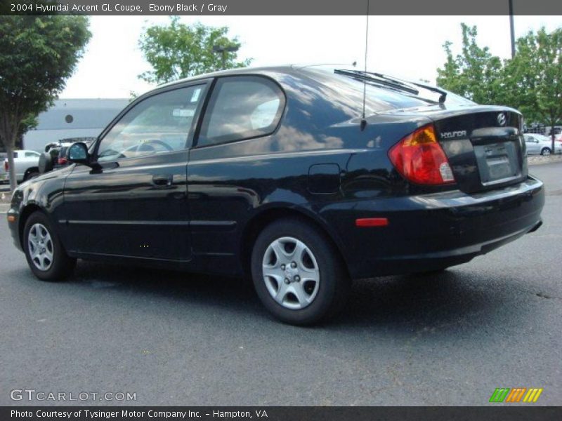Ebony Black / Gray 2004 Hyundai Accent GL Coupe