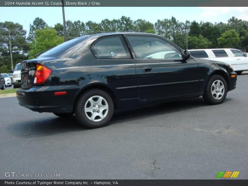 Ebony Black / Gray 2004 Hyundai Accent GL Coupe