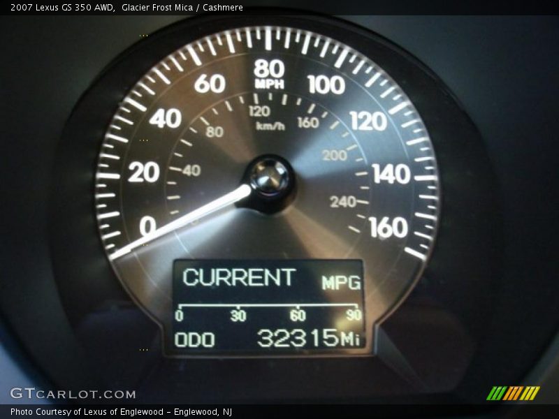 Glacier Frost Mica / Cashmere 2007 Lexus GS 350 AWD