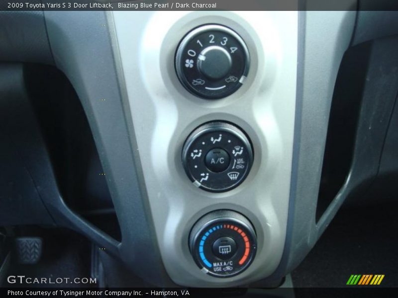 Blazing Blue Pearl / Dark Charcoal 2009 Toyota Yaris S 3 Door Liftback