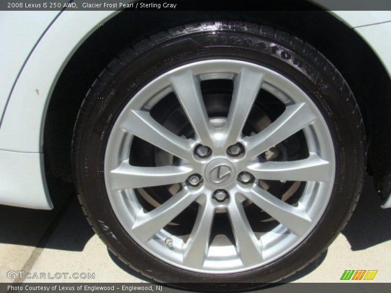 Glacier Frost Pearl / Sterling Gray 2008 Lexus IS 250 AWD