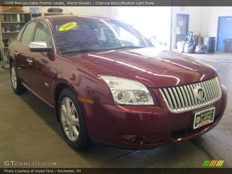 Merlot Metallic / Charcoal Black/Medium Light Stone 2008 Mercury Sable Premier Sedan